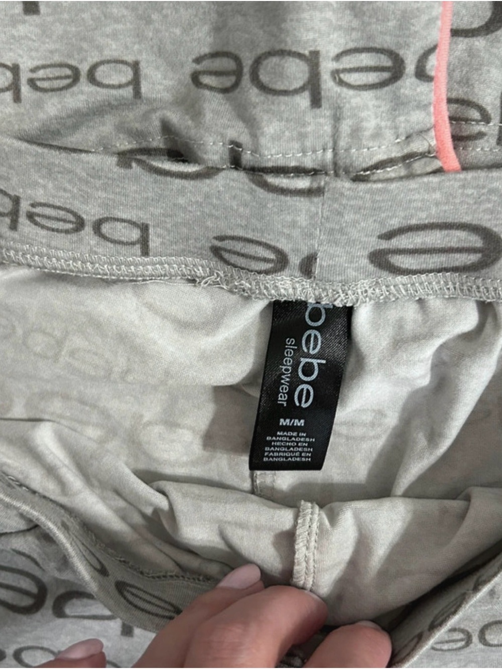 BEBE Gray & Pink Pajama Set - Picture 3 of 4